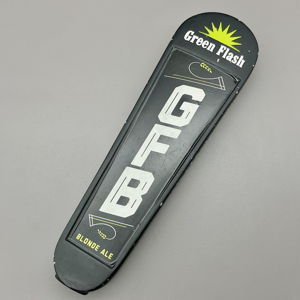 Green Flash GFB Blonde Ale Beer Tap Handle Black Breweriana Bar Kegerator Decor